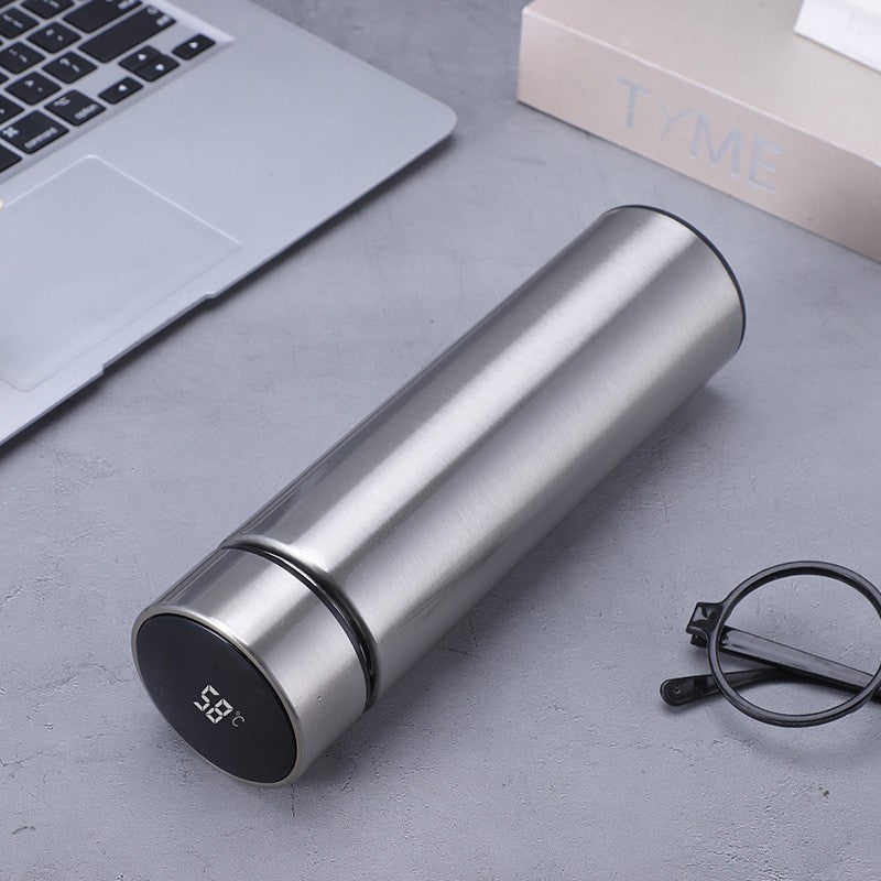 Smart Temperature Measuring Vacuum Insulated Thermos Bottle Stainless Steel