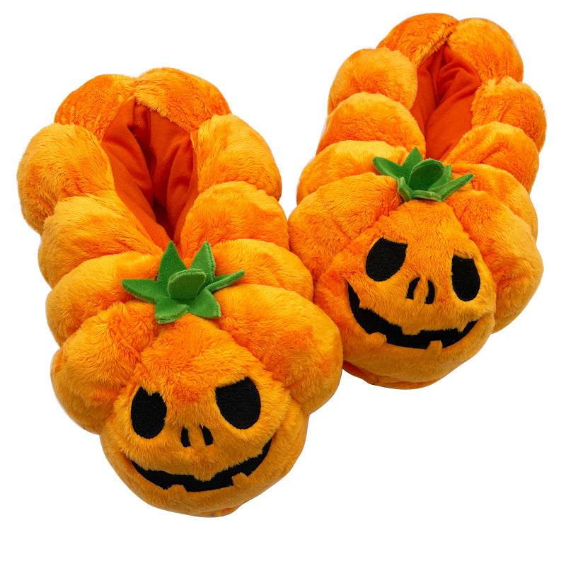 Halloween Pumpkin Plush Slippers