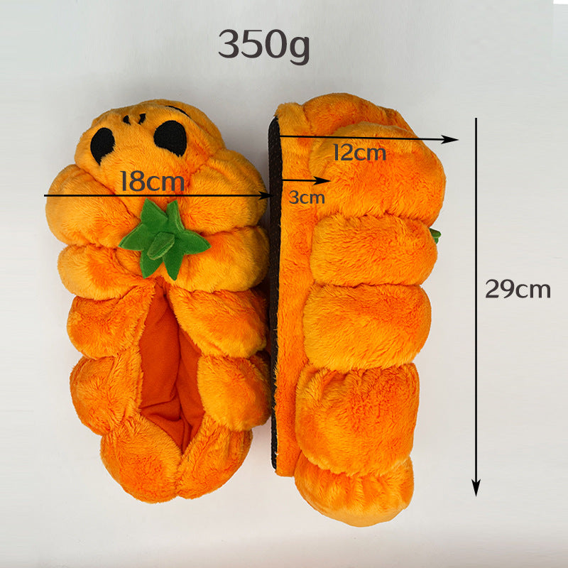 Halloween Pumpkin Plush Slippers