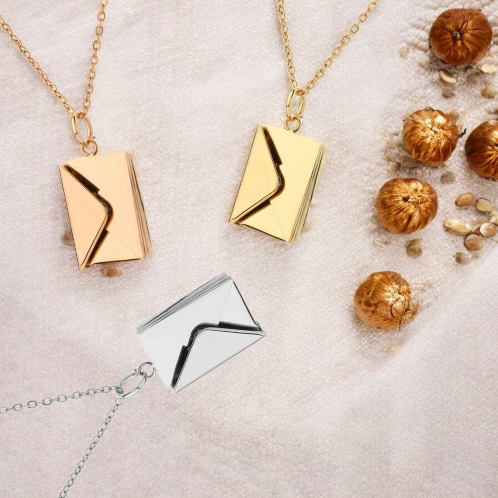 Envelope Love Letter Clavicle chain For Women with Openable Pendant Necklace