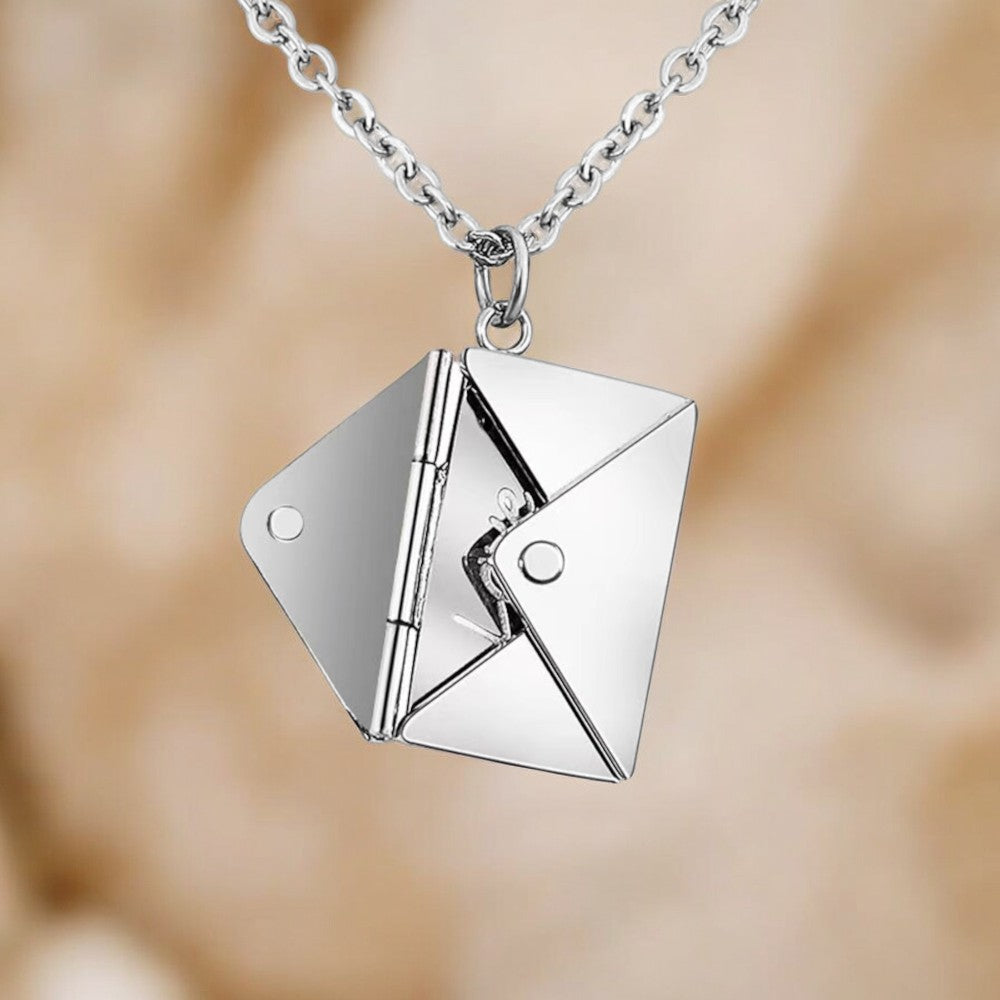 Envelope Love Letter Clavicle chain For Women with Openable Pendant Necklace