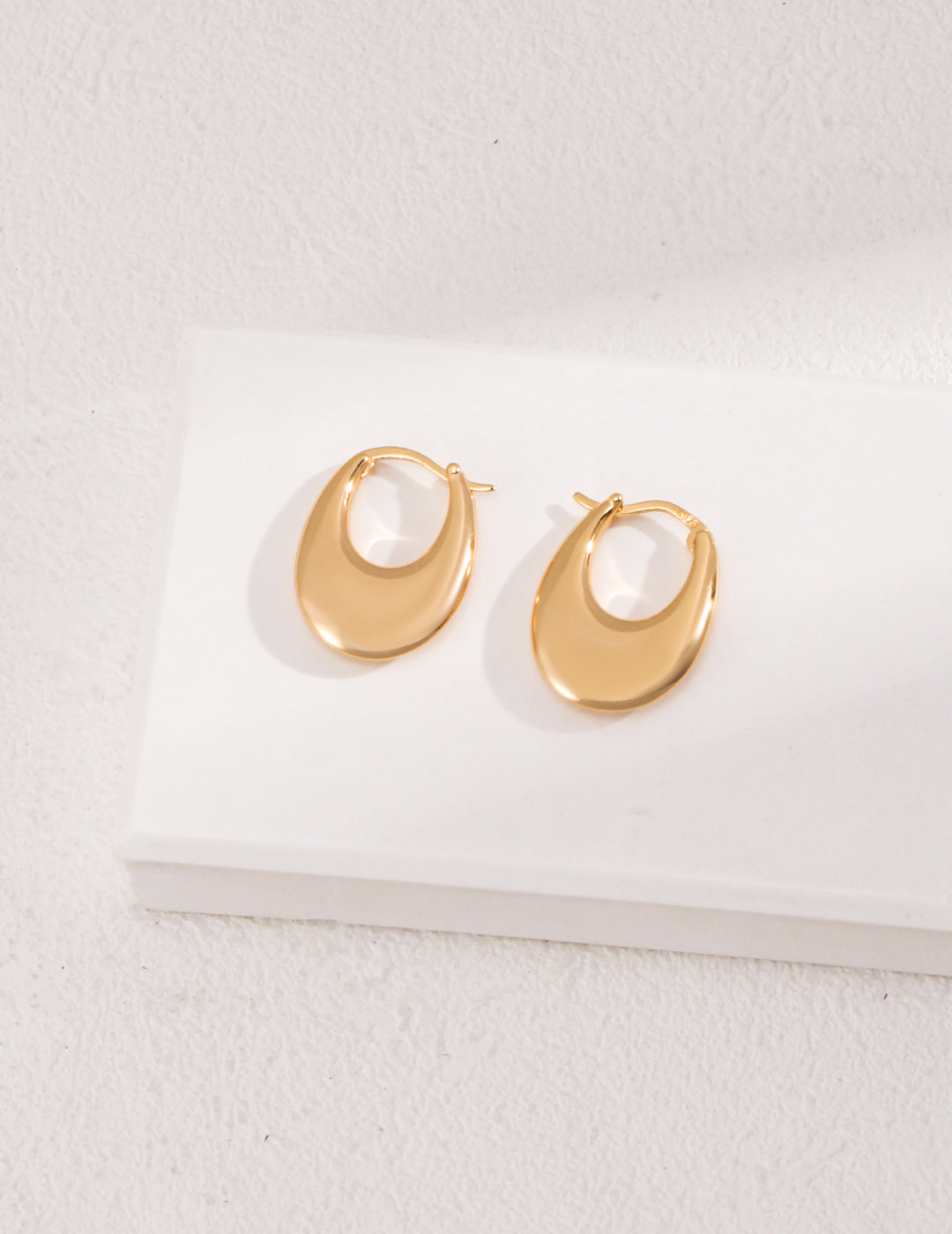 Lava Series S925 Minimalistic Gold Earrings