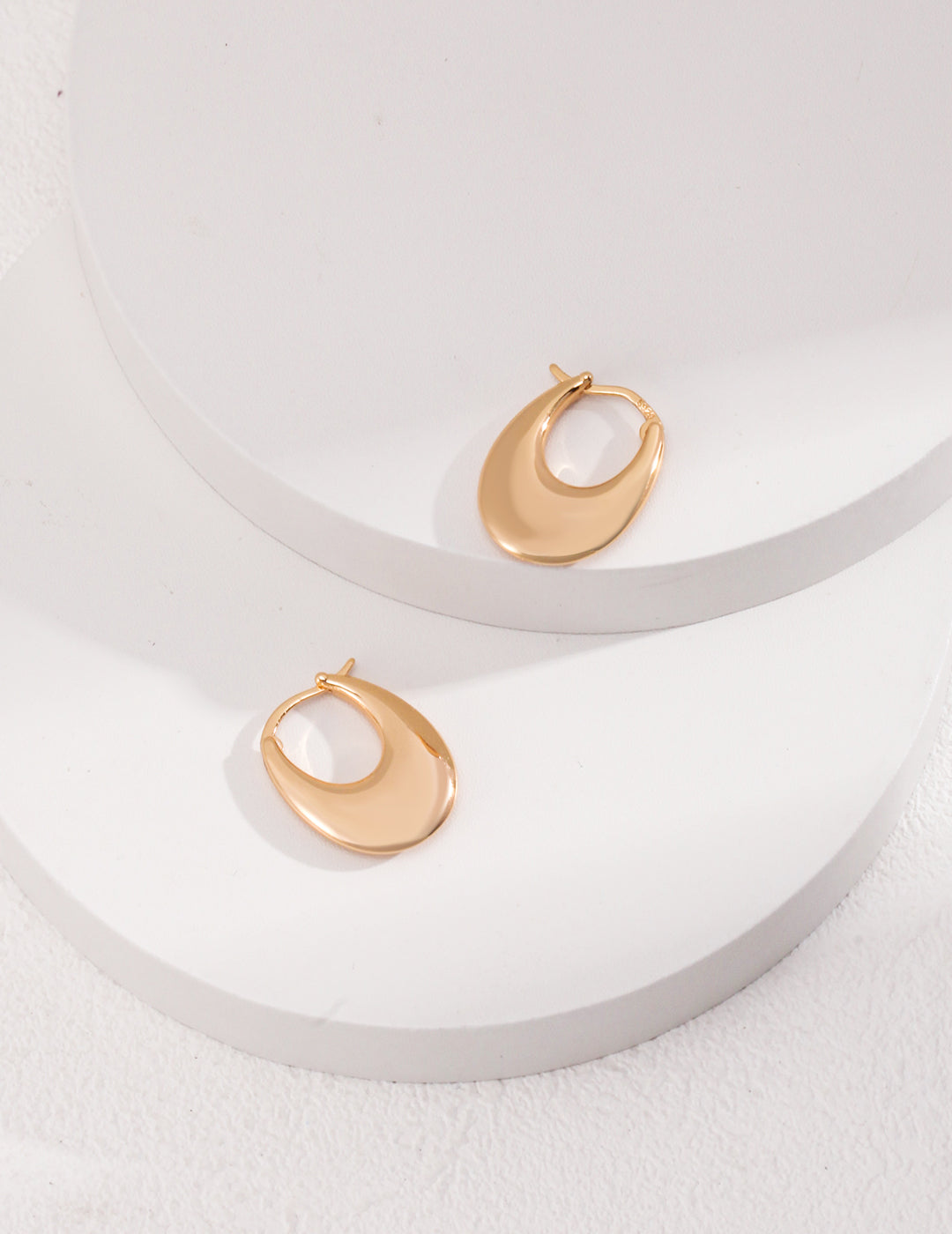Lava Series S925 Minimalistic Gold Earrings