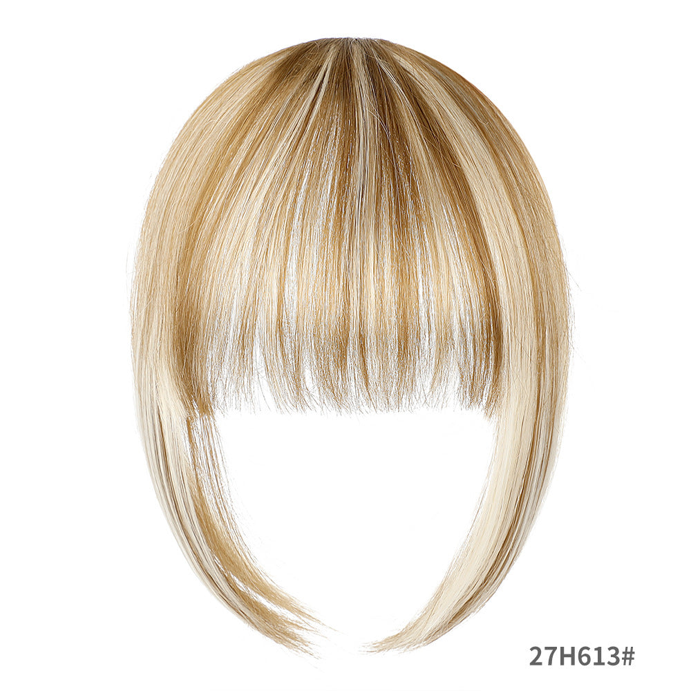 Synthetic Clip Wig Bangs Natural Seamless Hair Extensions with Sideburns