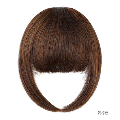 Synthetic Clip Wig Bangs Natural Seamless Hair Extensions with Sideburns