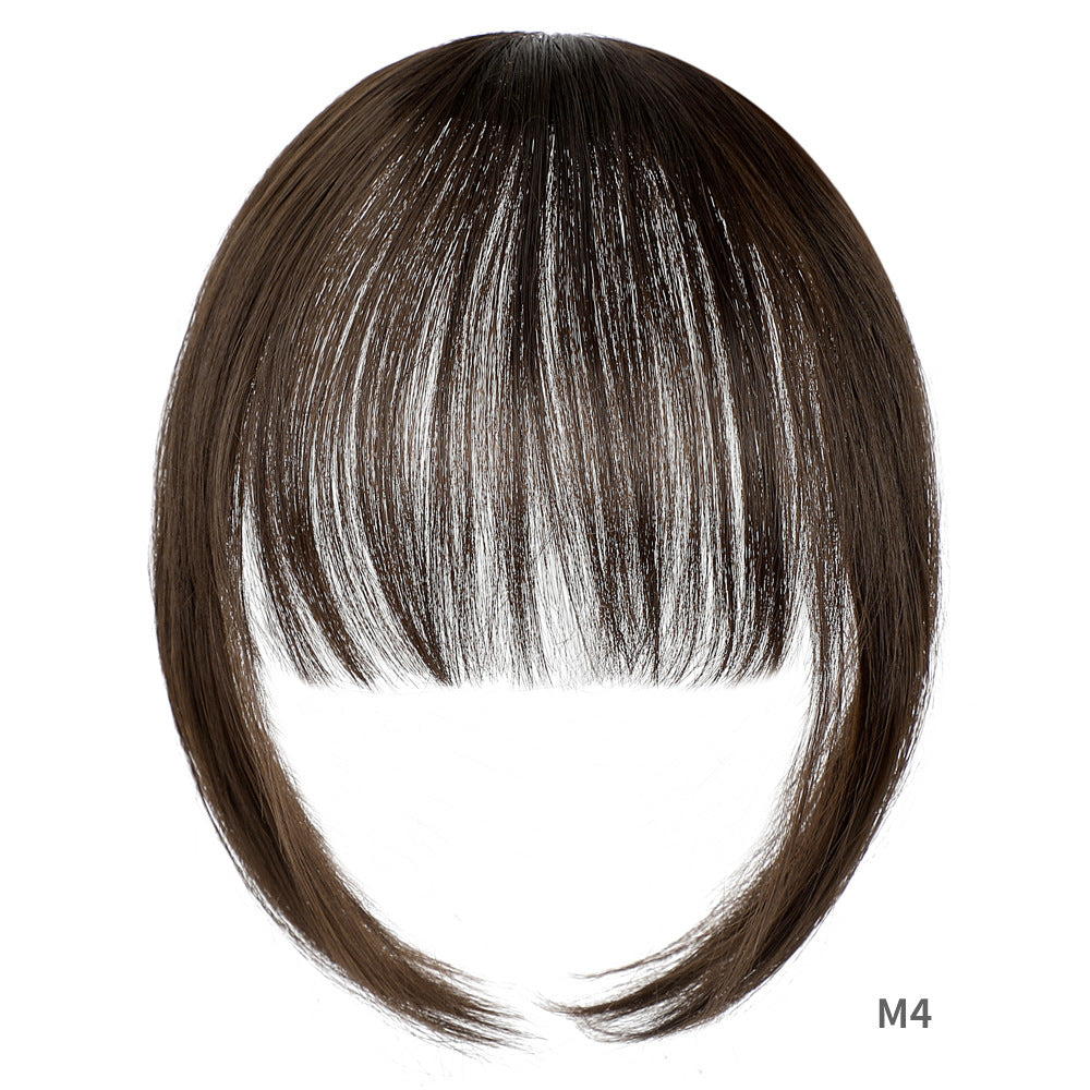 Synthetic Clip Wig Bangs Natural Seamless Hair Extensions with Sideburns