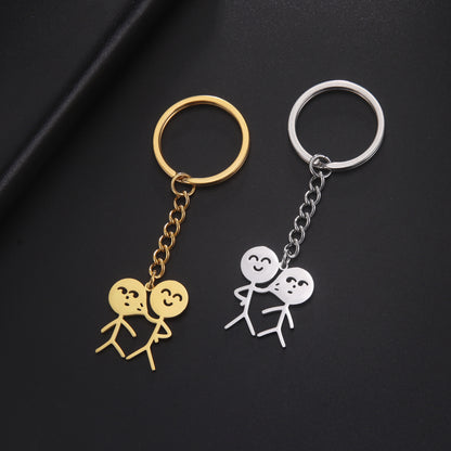 Cute Funny Face Couple Keychain (Buy Two or More Get Extra 20% Off)