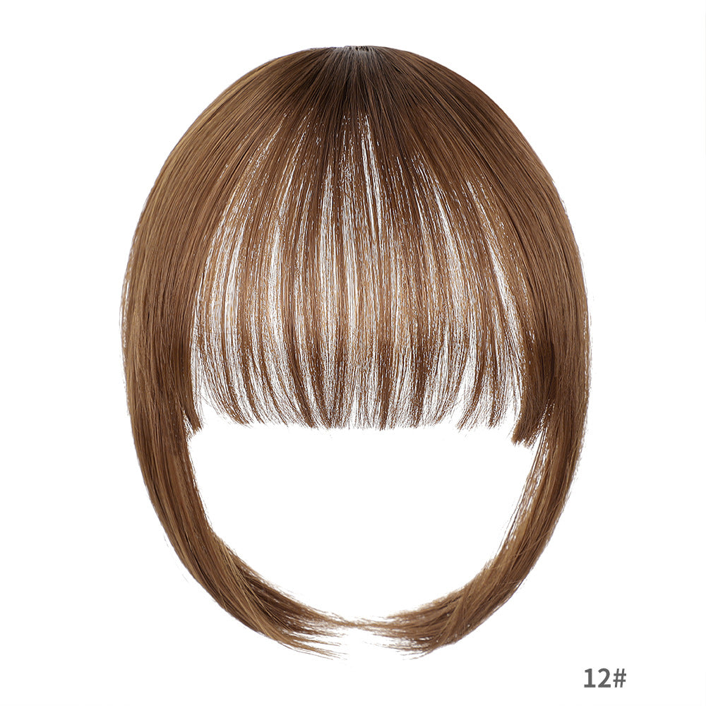 Synthetic Clip Wig Bangs Natural Seamless Hair Extensions with Sideburns