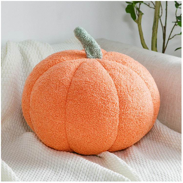 Teddy Velvet Pumpkin Pillow Cushion (Romantic Macaron Color)