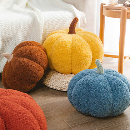 Teddy Velvet Pumpkin Pillow Cushion (Romantic Macaron Color)