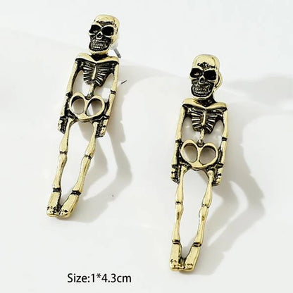 Halloween Human Skeleton Detachable Earrings