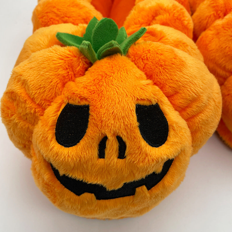 Halloween Pumpkin Plush Slippers