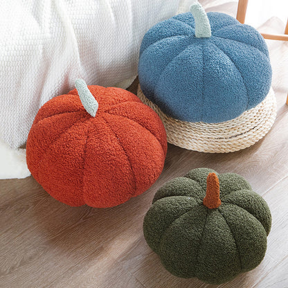 Teddy Velvet Pumpkin Pillow Cushion (Romantic Macaron Color)