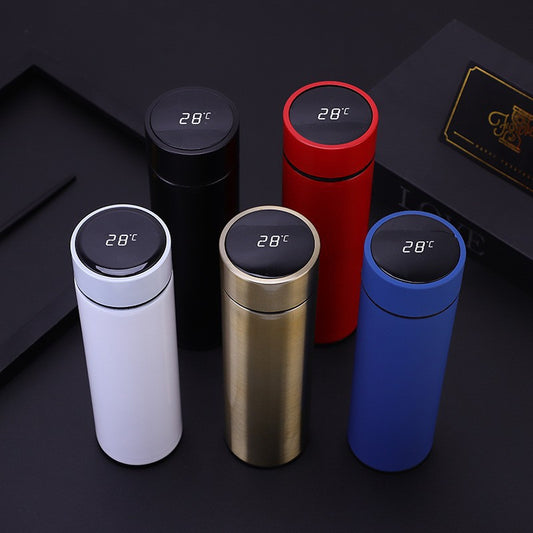 Smart Temperature Measuring Vacuum Insulated Thermos Bottle Stainless Steel