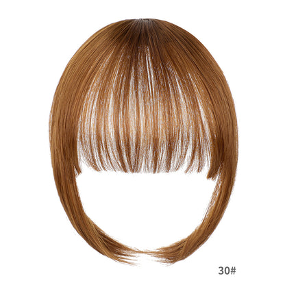 Synthetic Clip Wig Bangs Natural Seamless Hair Extensions with Sideburns