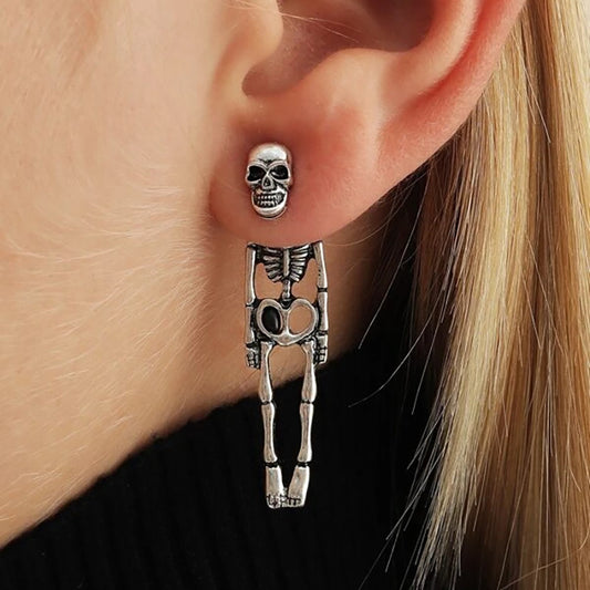 Halloween Human Skeleton Detachable Earrings