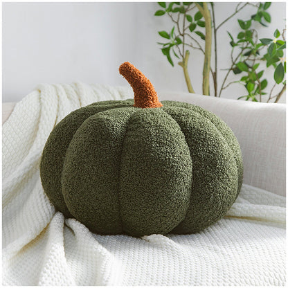 Teddy Velvet Pumpkin Pillow Cushion (Romantic Macaron Color)