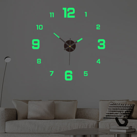 Digital Luminous Free Punch Wall Clock