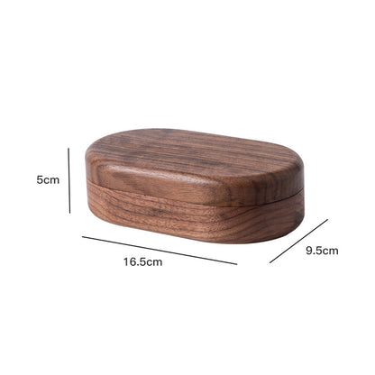 Black Walnut Oval Jewelry Box