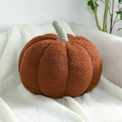 Teddy Velvet Pumpkin Pillow Cushion (Romantic Macaron Color)