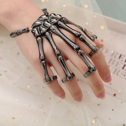 Halloween Skeleton Claw Finger Ring Bracelet