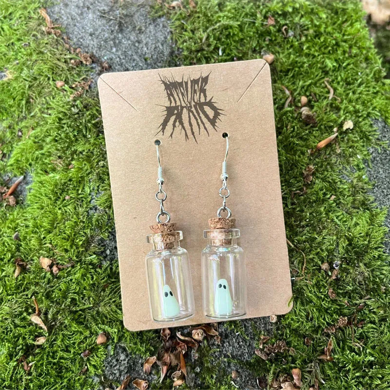 Halloween Drift Bottle Luminous Ghost Necklace