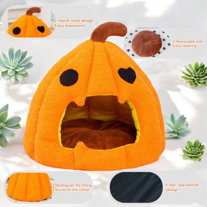 Halloween Pumpkin Cat House