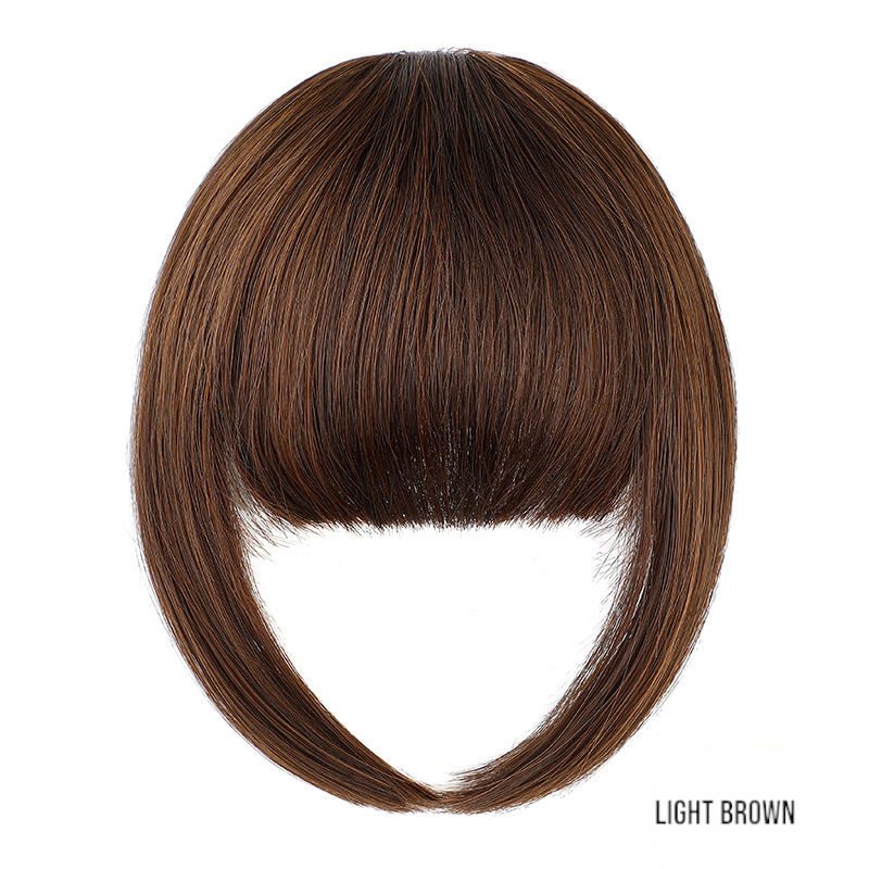 Synthetic Clip Wig Bangs Natural Seamless Hair Extensions with Sideburns