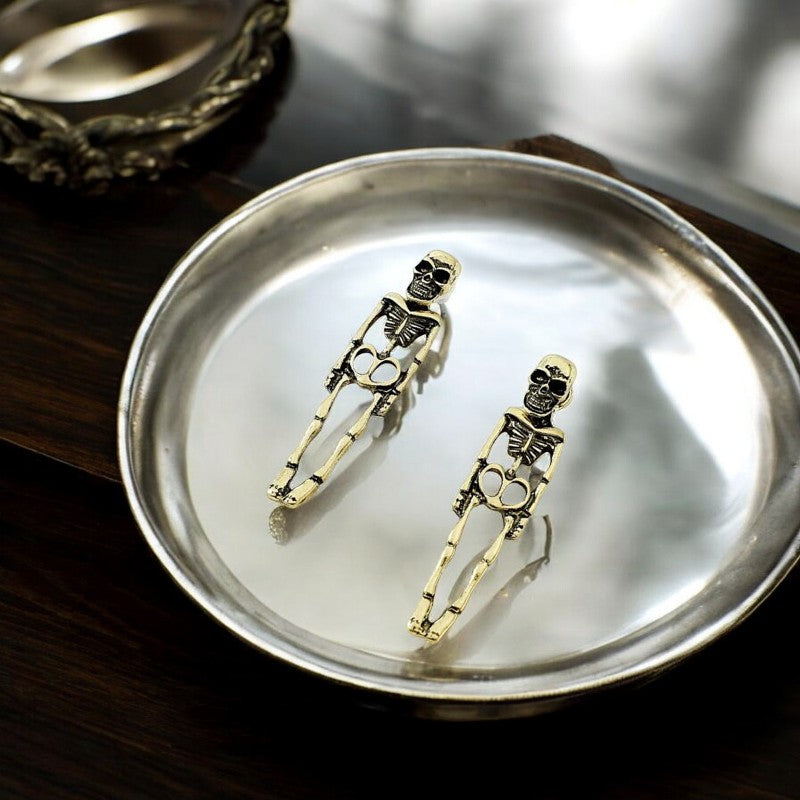 Halloween Human Skeleton Detachable Earrings