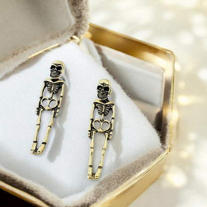 Halloween Human Skeleton Detachable Earrings