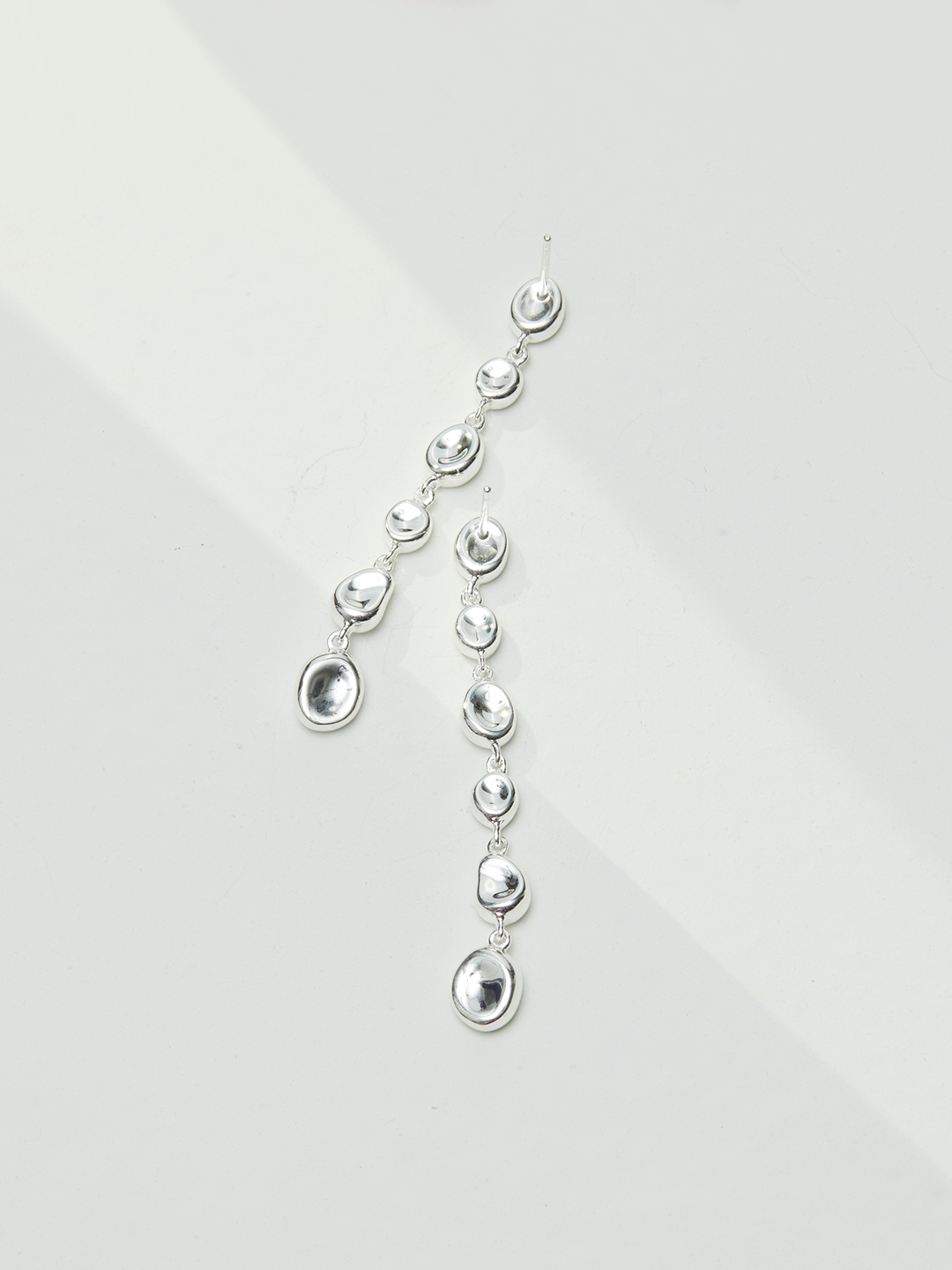 Lava Series Sterling Silver Long Earrings