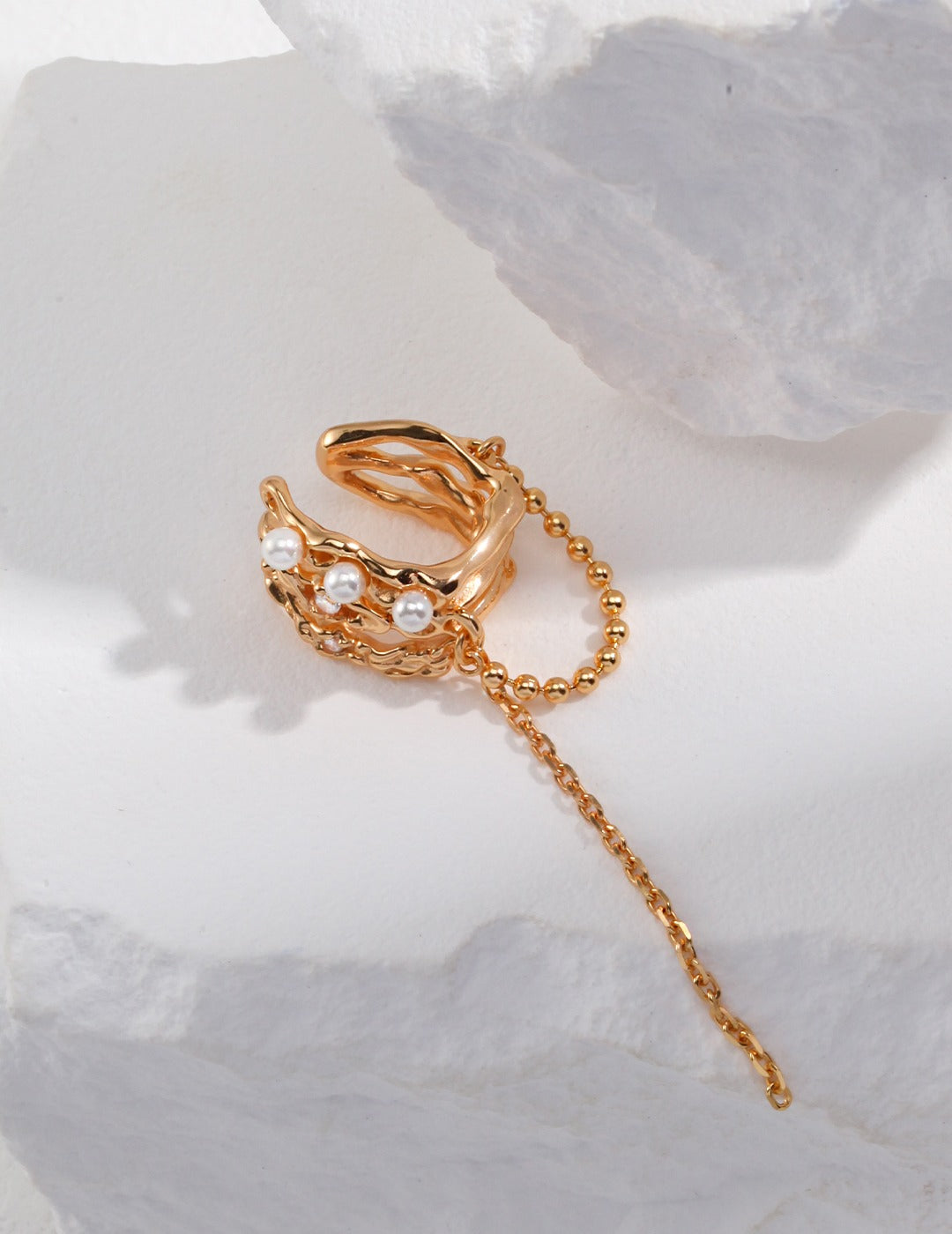 Sterling Silver Tassel Style Ear Cuff (Sold in 1 Piece)