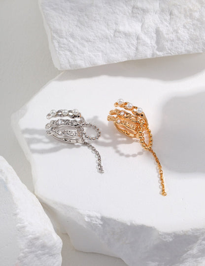 Sterling Silver Tassel Style Ear Cuff (Sold in 1 Piece)
