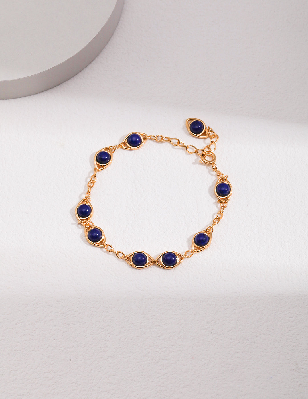 Sterling Silver Elegance Tigerite/ Lapis Lazuli Bracelet