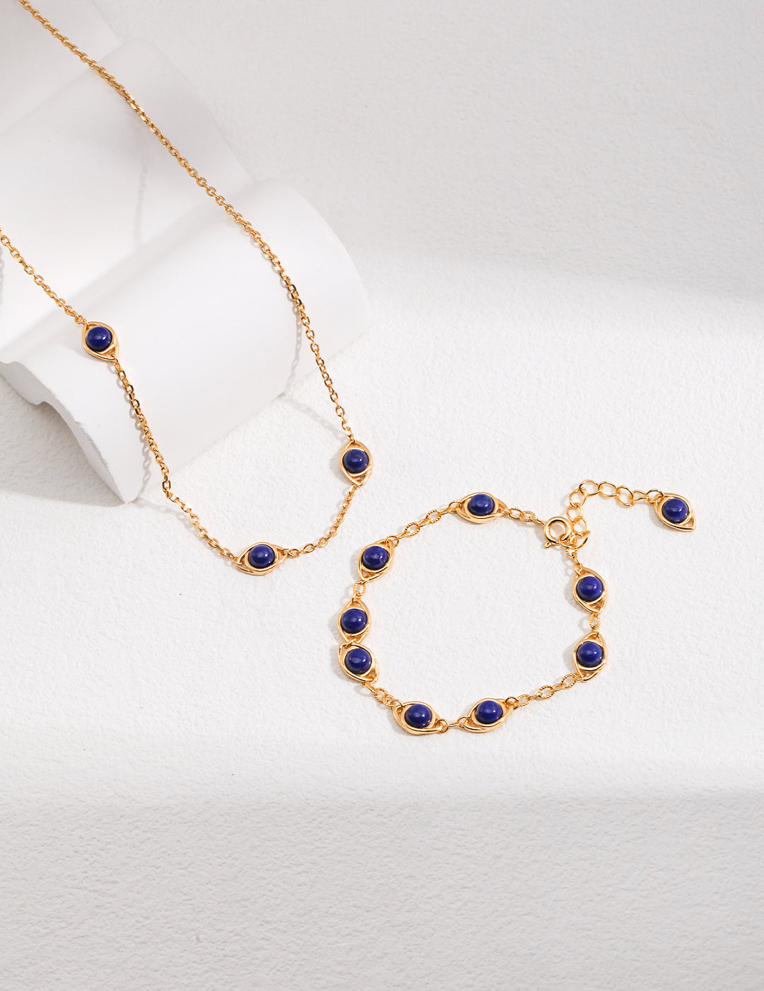 Sterling Silver Elegance Tigerite/ Lapis Lazuli Necklace