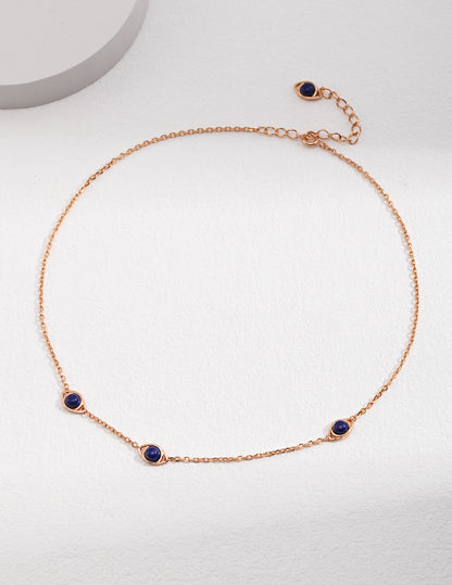 Sterling Silver Elegance Tigerite/ Lapis Lazuli Necklace